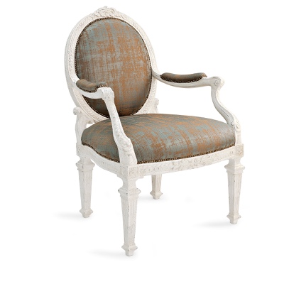 Armchair with oval back