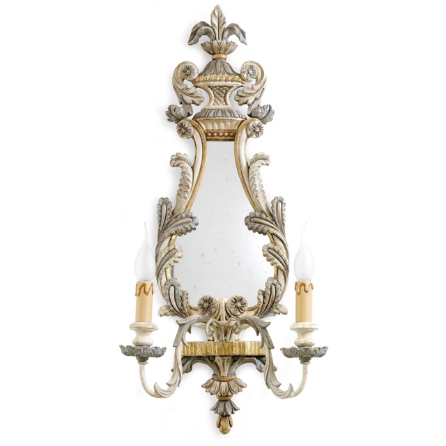 2 lights sconce with mirror 