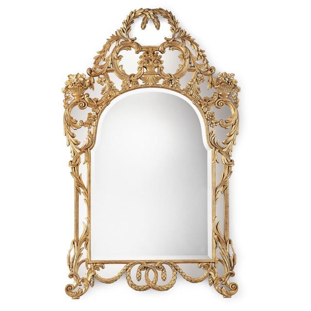Mirror frame with garland 