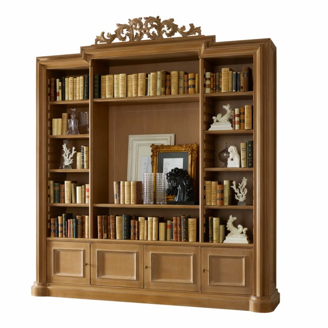 Book case with ornament