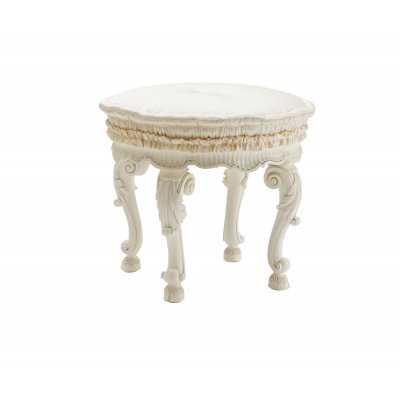 Borghese stool - plisse' upholstery