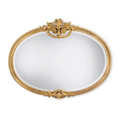 Horizontal oval mirror frame