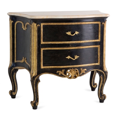 Night-table with fretwork and bronze handles