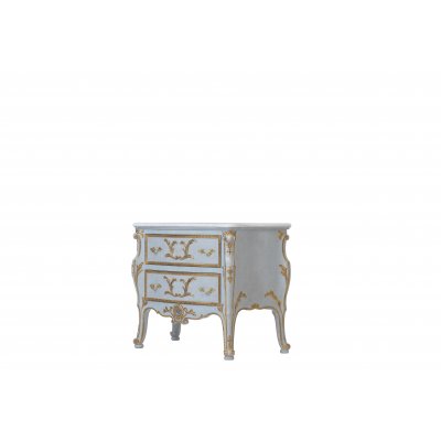 2 Drawers Night Table with Bronze Handles