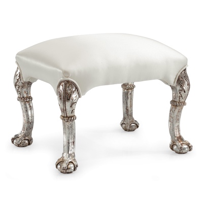 Ball & Claw stool - buttoned - leather