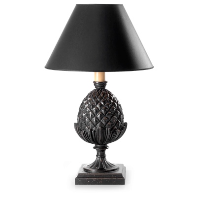 Lamp base with pinecone 