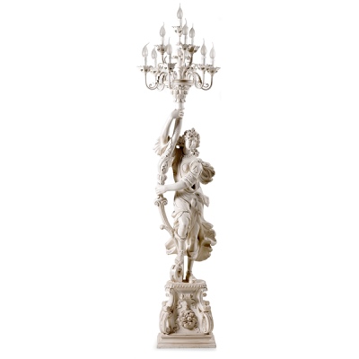 Woman figure with 10 lights candelabra